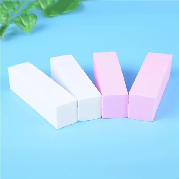 Spot sponge nail file high foaming four-sided white color grinding block nail file nail tool tofu block