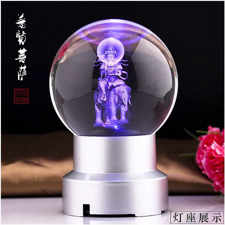 Bola de Cristal 3D con Tallado Interior, Bola de Luz K9, Decoración para el Hogar y la Oficina, Recuerdo de Viaje, Cristal Blanco al por Mayor