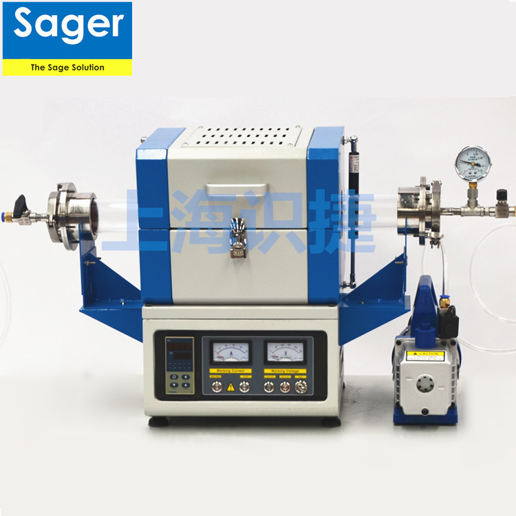 上海识捷Sager1200度高温管式炉 真空炉热处理 实验室管式炉