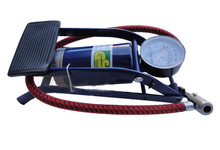 大量现货 汽车脚踩打气筒 高压脚踏打气泵 脚踩充气泵 带胎压计