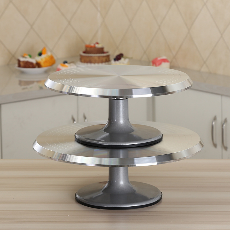 Aluminum Alloy Cake Turntable New Baking Tools DIY Birthday Cake Turntable Mold Non-Slip Decorating Table Utensils