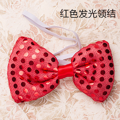 LED flash pajarita lazo luminoso del grano del arco popular europeo y americano de Halloween concierto FIESTA DE Navidad