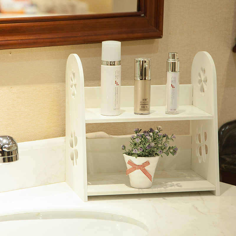 Baño lavabo creativo de almacenamiento rack de cocina baño artículos de tocador organizador rack de escritorio cosméticos rack de almacenamiento