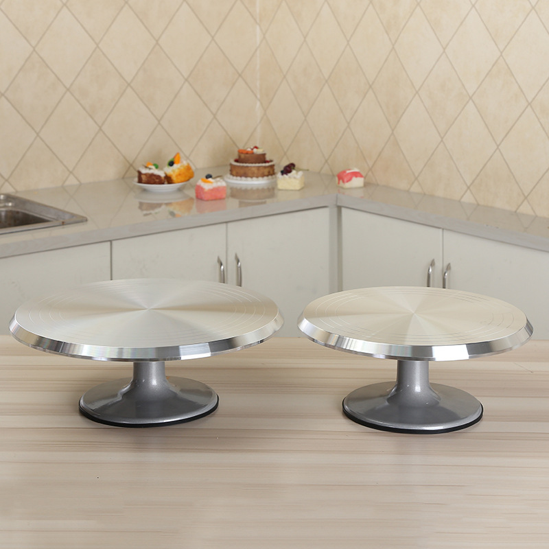 Aluminum Alloy Cake Turntable New Baking Tools DIY Birthday Cake Turntable Mold Non-Slip Decorating Table Utensils