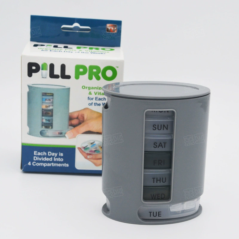 Семидневная портативная влагостойкая коробка для таблеток на одну неделю, 28 сеток, удобная коробка для таблеток, семидневная коробка для таблеток PILLPRO