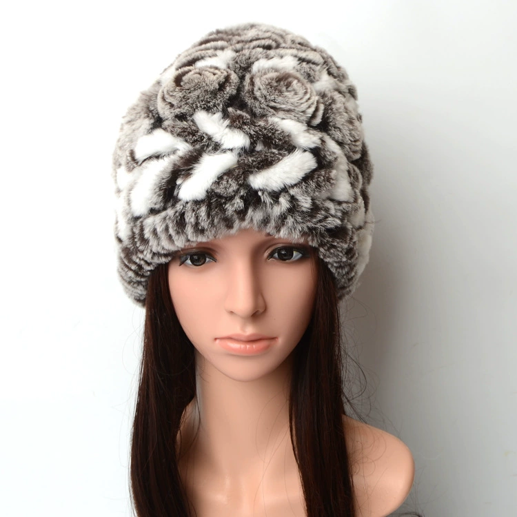 Keep warm straw woven hat, increased thickness, flowered