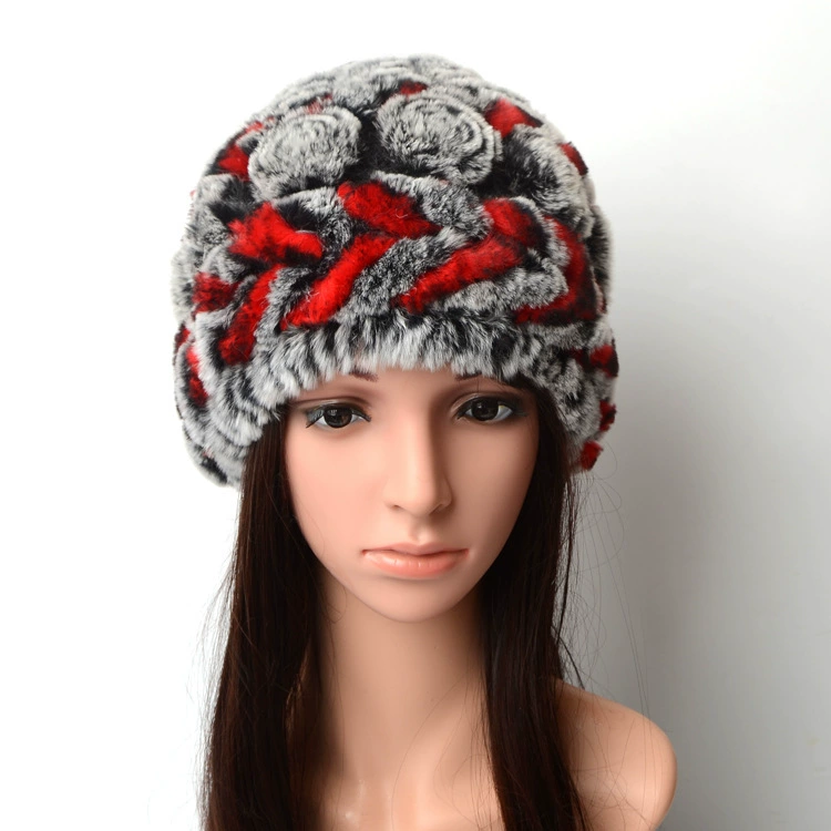 Keep warm straw woven hat, increased thickness, flowered