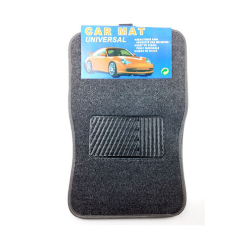 Car PVC+Flocked Floor Mats Can Show LOGO 4-Pack Universal Floor Mats Car Floor Mats