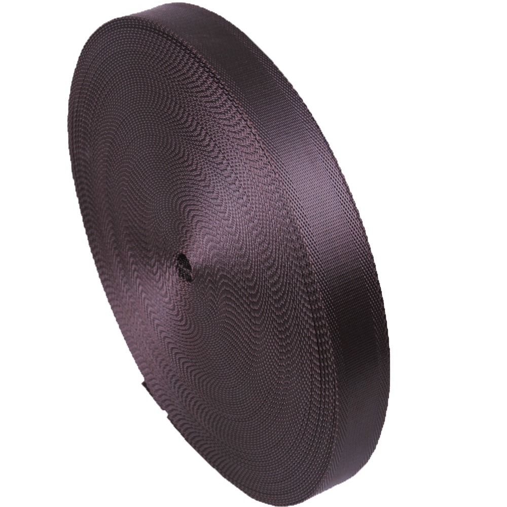 广东厂家 现货1.5寸 1寸2分 啡色 棕色 锁边尼龙锦纶织带