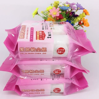 粘毛器家居可撕式粘尘纸10cm宽60粘毛纸斜撕2枚装粘毛滚筒替换纸