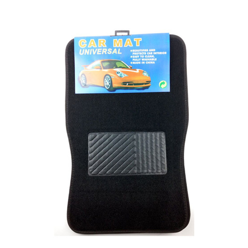 Car PVC+Flocked Floor Mats Can Show LOGO 4-Pack Universal Floor Mats Car Floor Mats