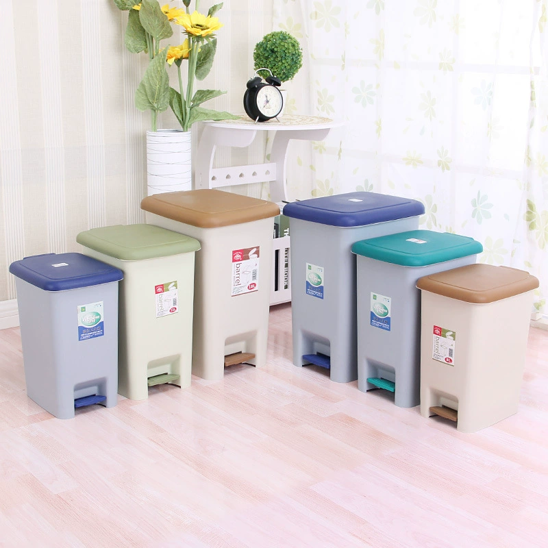 Garbage can for home use, plastic square pedal, design material, wholesale