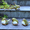 Family garden resin crafts villa villa pool landscaping animal ornaments magpie bird four shapes