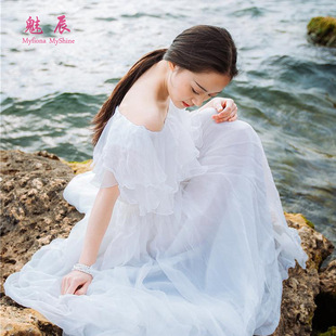 ֻ��ӆ�� �ļ�Ů����|ѩ��һ���I�B��ȹ��ɫ�����[�Lȹɳ��ȹ