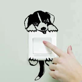 厂家批发儿童卡通可爱小狗装饰墙贴纸Pvc防水卫生间马桶贴