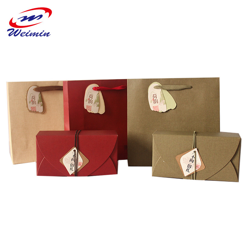 厂家直供仿布纹礼品盒纸袋 彩色糕点食品包装盒批发