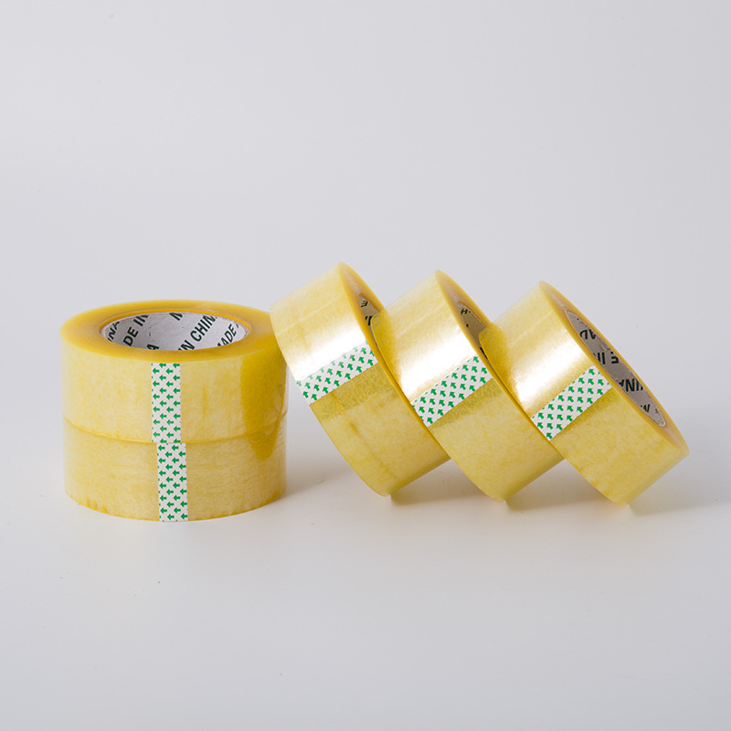 Ancho de cinta transparente 5,0 grueso 2,5 venta especial al por mayor beige advertencia sellado pegamento de embalaje rollo grande pegamento de papel