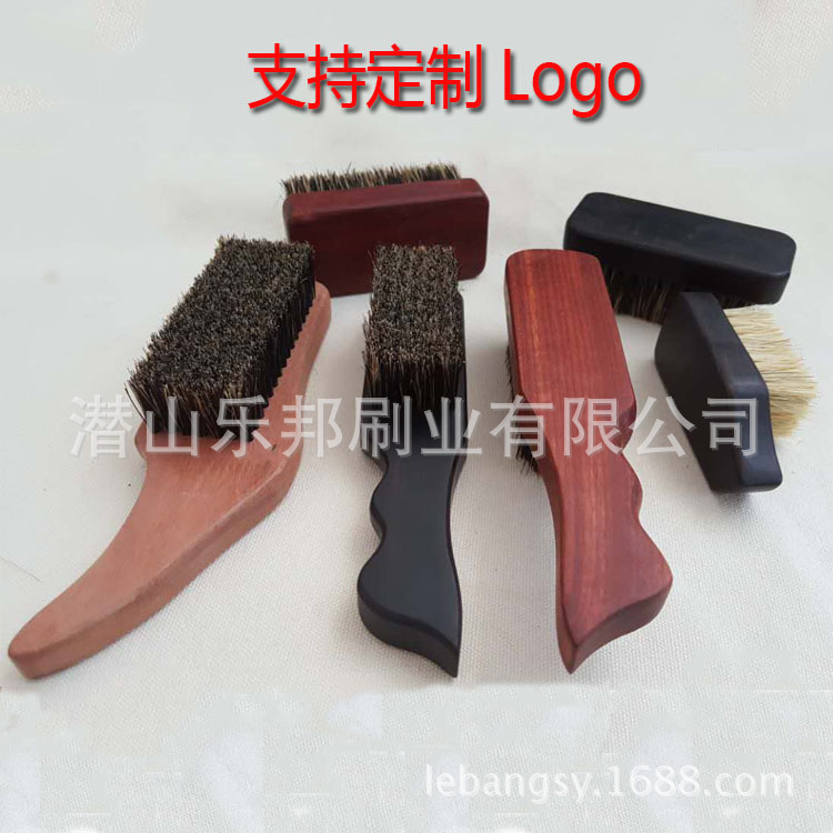 批发紫光檀文玩刷子 金刚核桃刷 纯野猪鬃刷子红木月牙硬毛刷
