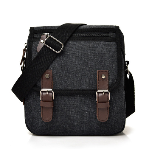Casual fashion canvas men's bag Retro men's canvas shoulder bag Trendy men's business crossbody bag D7121