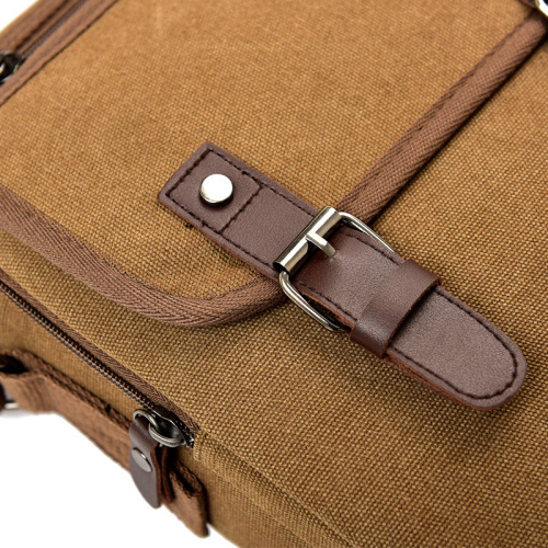 Casual fashion canvas men's bag Retro men's canvas shoulder bag Trendy men's business crossbody bag D7121