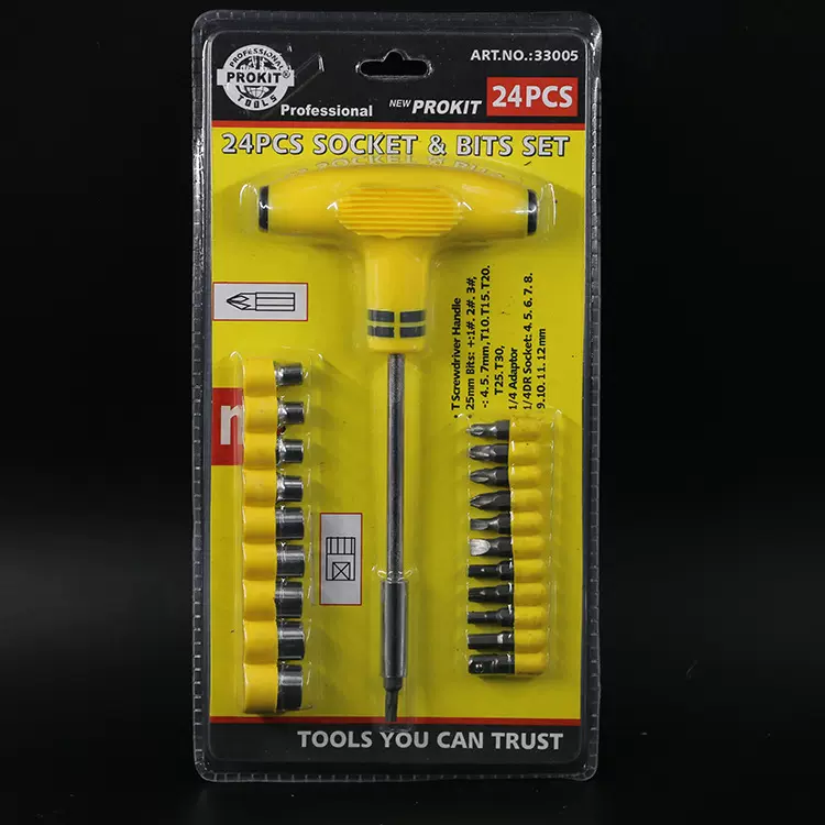 24PC双泡面包柄螺丝批组套