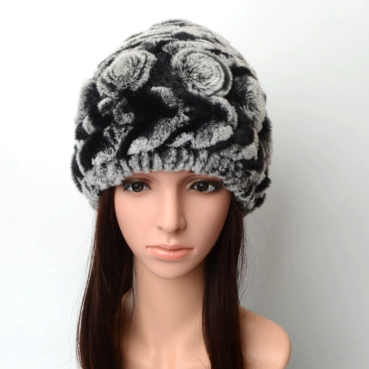 Keep warm straw woven hat, increased thickness, flowered