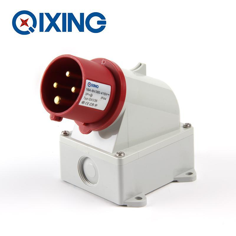 启星QX336  4芯16 A IP44工业明装插头