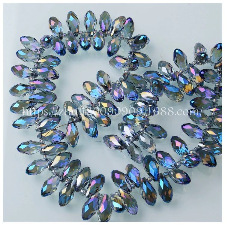 Water-Drop Crystal Beads (Yisuozhu) 6×12 mm, AB & Transparent Colors, DIY Jewelry Supplies