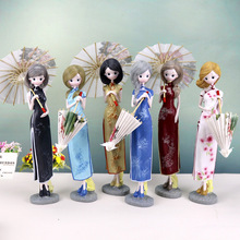 创意家居摆件zakka旗袍美人装饰品树脂工艺品礼品批发节日礼品