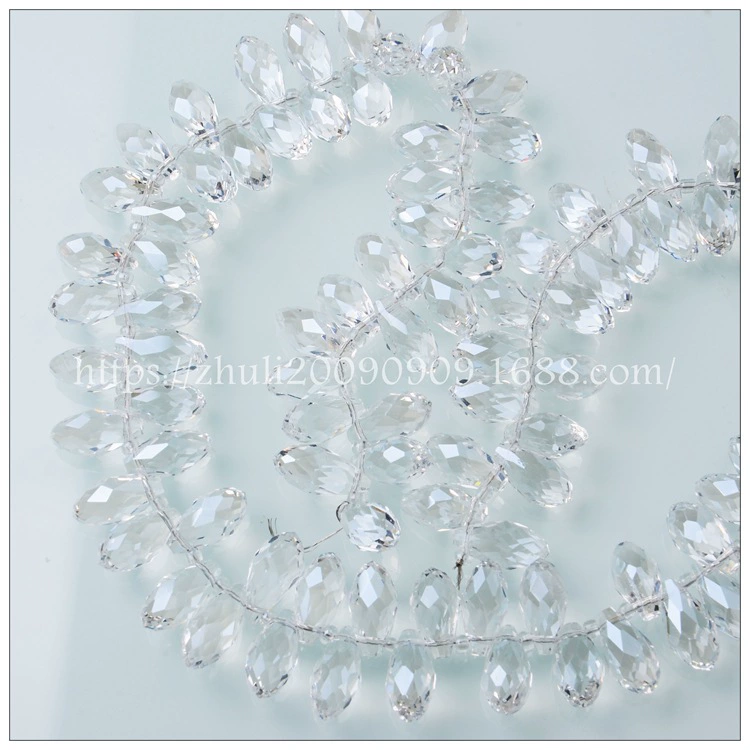 Water-Drop Crystal Beads (Yisuozhu) 6×12 mm, AB & Transparent Colors, DIY Jewelry Supplies