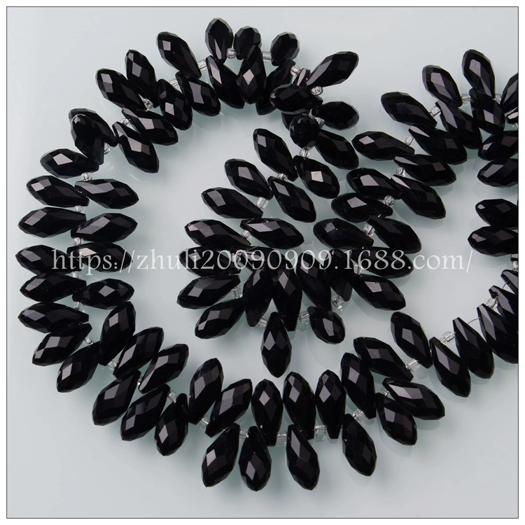 Water-Drop Crystal Beads (Yisuozhu) 6×12 mm, AB & Transparent Colors, DIY Jewelry Supplies