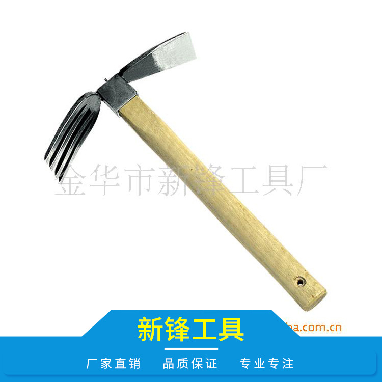 厂家供应 碳钢两用锄耙 两用锄养花种菜农用工具 园艺用品锄耙