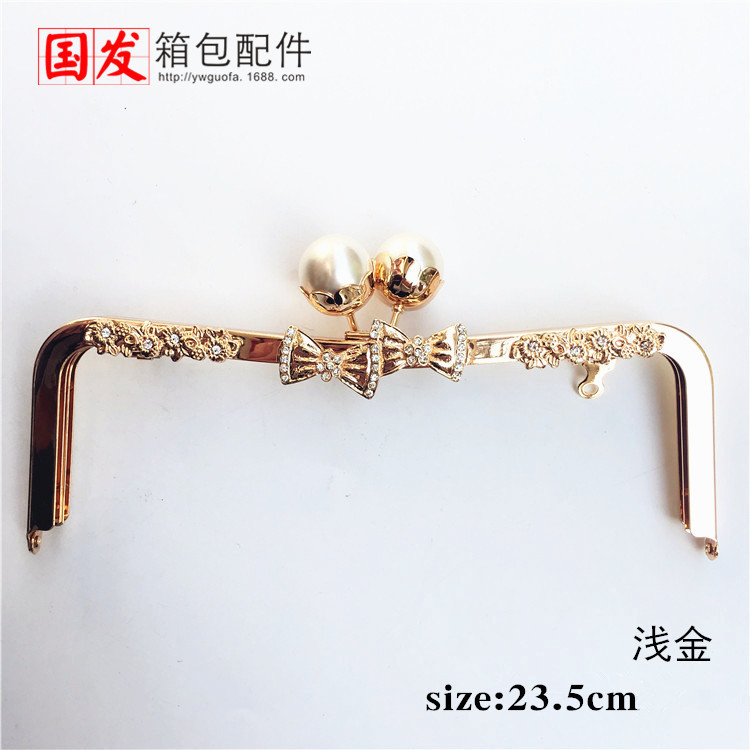 [agujero de tornillo] 23.5cm cintura cóncava sin agujero arco de perla de loto oro 0581 - QJ