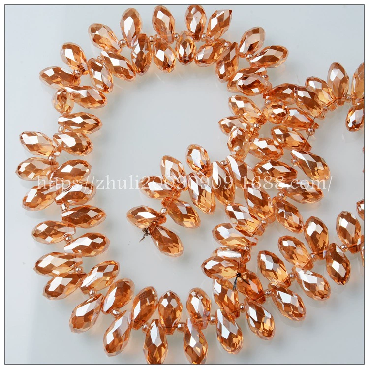 Water-Drop Crystal Beads (Yisuozhu) 6×12 mm, AB & Transparent Colors, DIY Jewelry Supplies