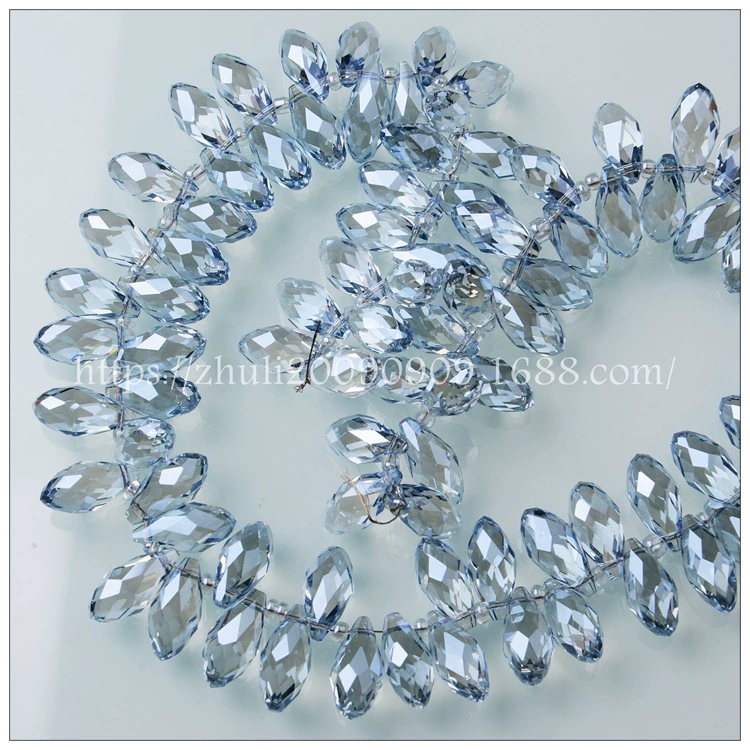 Water-Drop Crystal Beads (Yisuozhu) 6×12 mm, AB & Transparent Colors, DIY Jewelry Supplies