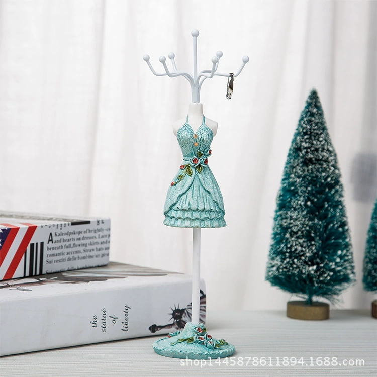 Jewelry Display Stand (Liva) Resin Mannequin Organizer 25×7.5×7.5 cm — Earrings & Necklace Holder
