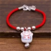 Red rope bracelet, for luck