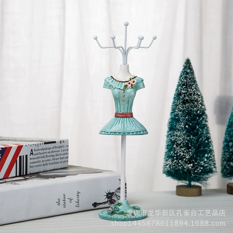 Jewelry Display Stand (Liva) Resin Mannequin Organizer 25×7.5×7.5 cm — Earrings & Necklace Holder