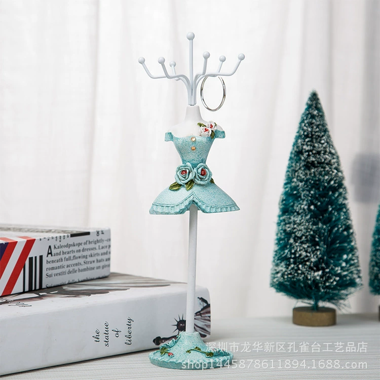 Jewelry Display Stand (Liva) Resin Mannequin Organizer 25×7.5×7.5 cm — Earrings & Necklace Holder