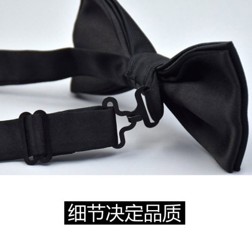 Bow tie men's groom wedding celebration professional business formal wear double-layer flat head burgundy monochrome new style