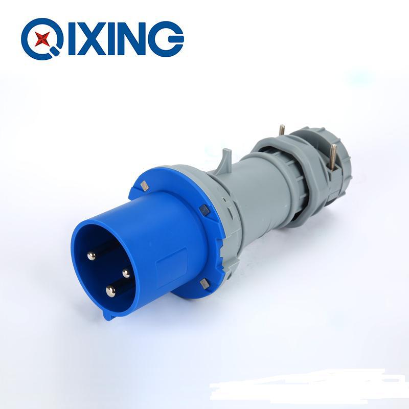 启星QX1227 3芯63AIP44工业插头/插头插座/工业插头插座/防水插头