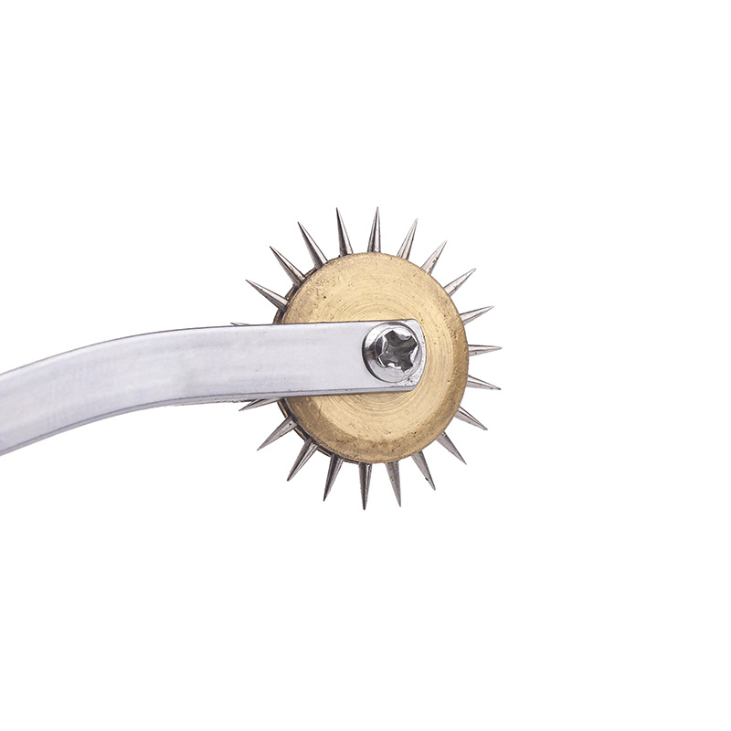 Rueda de dibujo de tela de cuero máquina de prensado rueda de rastreo rueda de marcado diente puntiagudo rueda de dibujo de tela rueda de prensado de tela rodillo de ropa máquina de rastreo