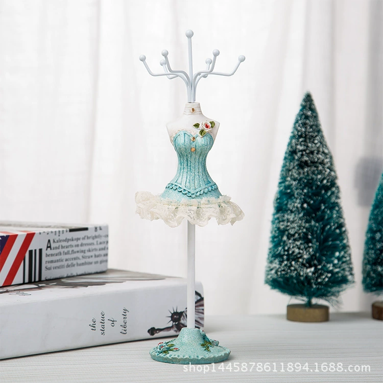 Jewelry Display Stand (Liva) Resin Mannequin Organizer 25×7.5×7.5 cm — Earrings & Necklace Holder