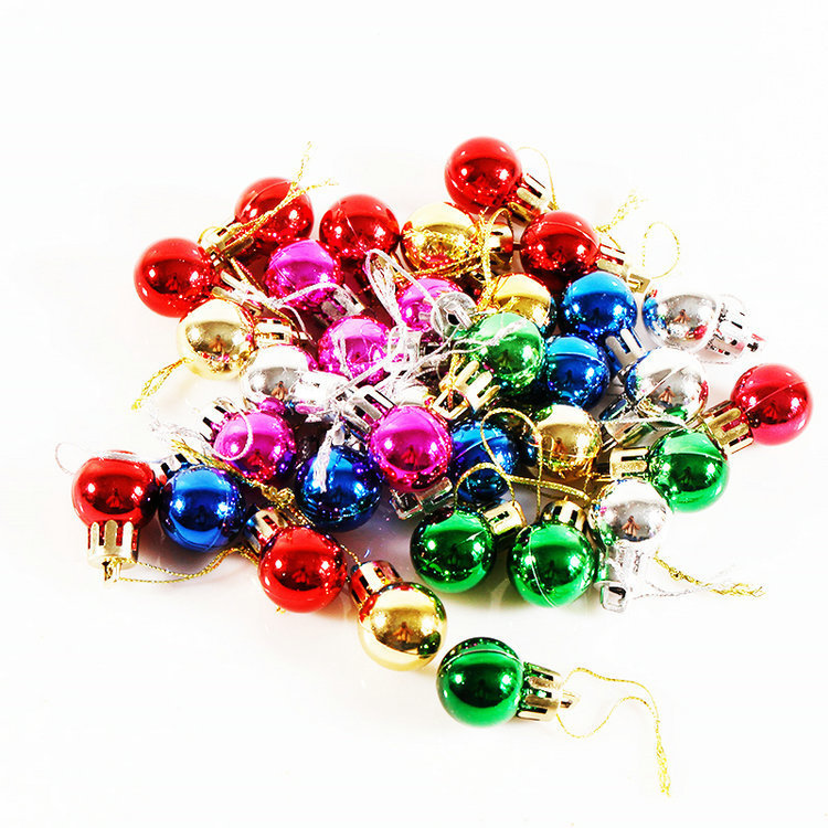 Christbaumschmuck Weihnachtskugel Fasspaket farbige Kugel 2cm helle Kugel galvanisierte Kugel_voghion.com