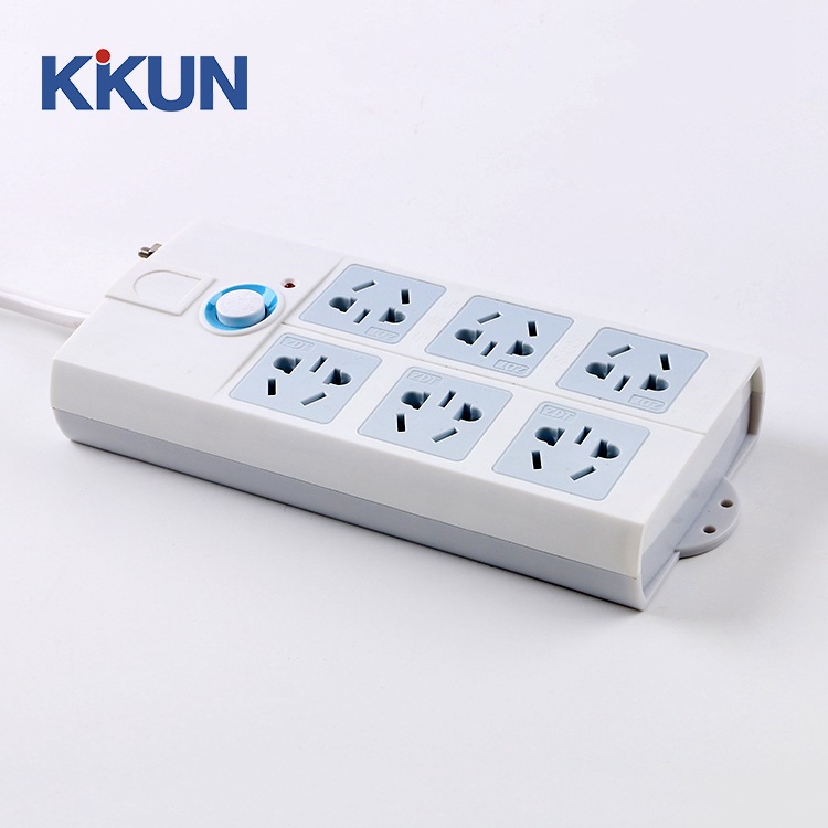 防雷排插6孔位2.8米线过载保护10A大功率双重电源防雷接线插座