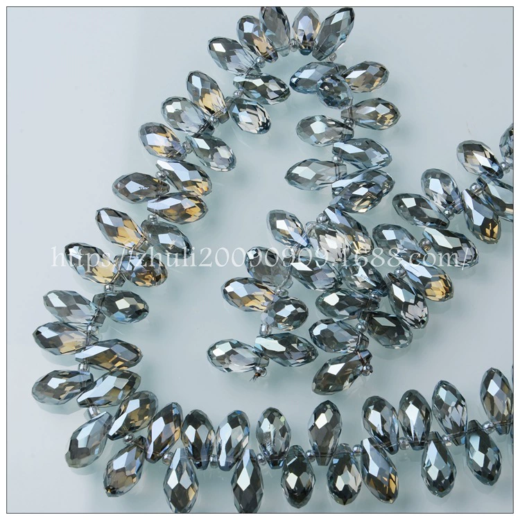 Water-Drop Crystal Beads (Yisuozhu) 6×12 mm, AB & Transparent Colors, DIY Jewelry Supplies