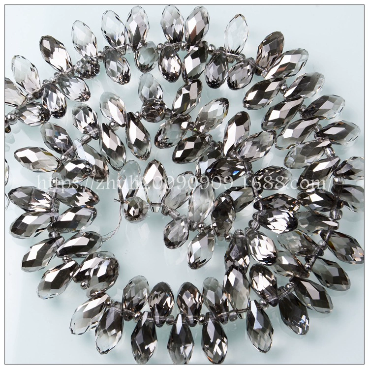 Water-Drop Crystal Beads (Yisuozhu) 6×12 mm, AB & Transparent Colors, DIY Jewelry Supplies