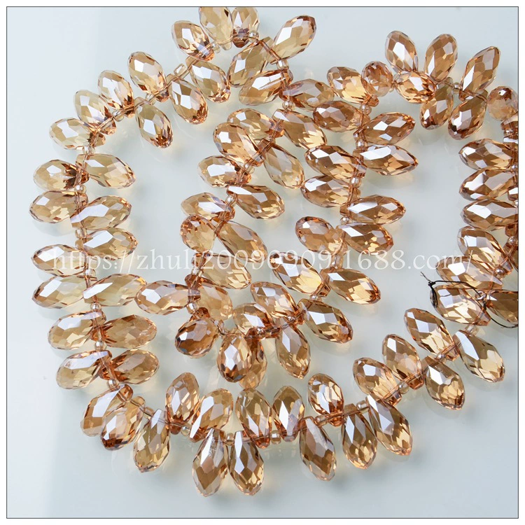 Water-Drop Crystal Beads (Yisuozhu) 6×12 mm, AB & Transparent Colors, DIY Jewelry Supplies