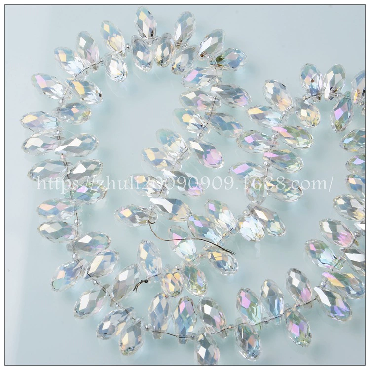 Water-Drop Crystal Beads (Yisuozhu) 6×12 mm, AB & Transparent Colors, DIY Jewelry Supplies