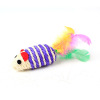 Spot wholesale Pippi Sword Jienat Mouse with sword -linen striped mice 7cm vocalized little mouse and cat toys